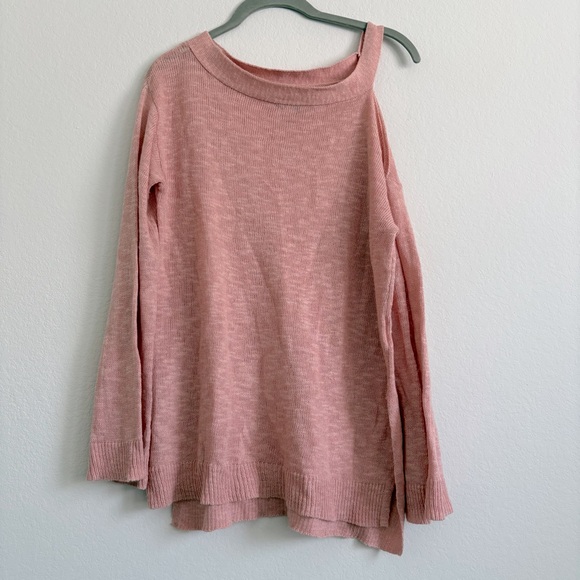 Michael Stars Pink Cold Shoulder Sweater - size Xs - Picture 1 of 7
